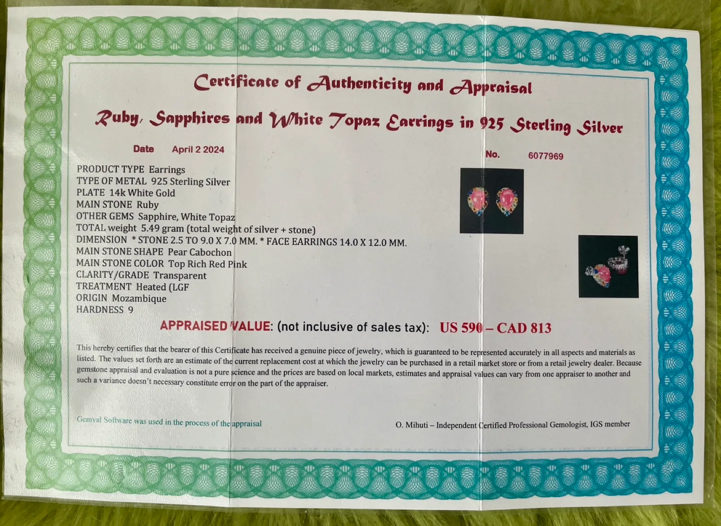 Ruby & Sapphire Jewellery Set image indicator(7)