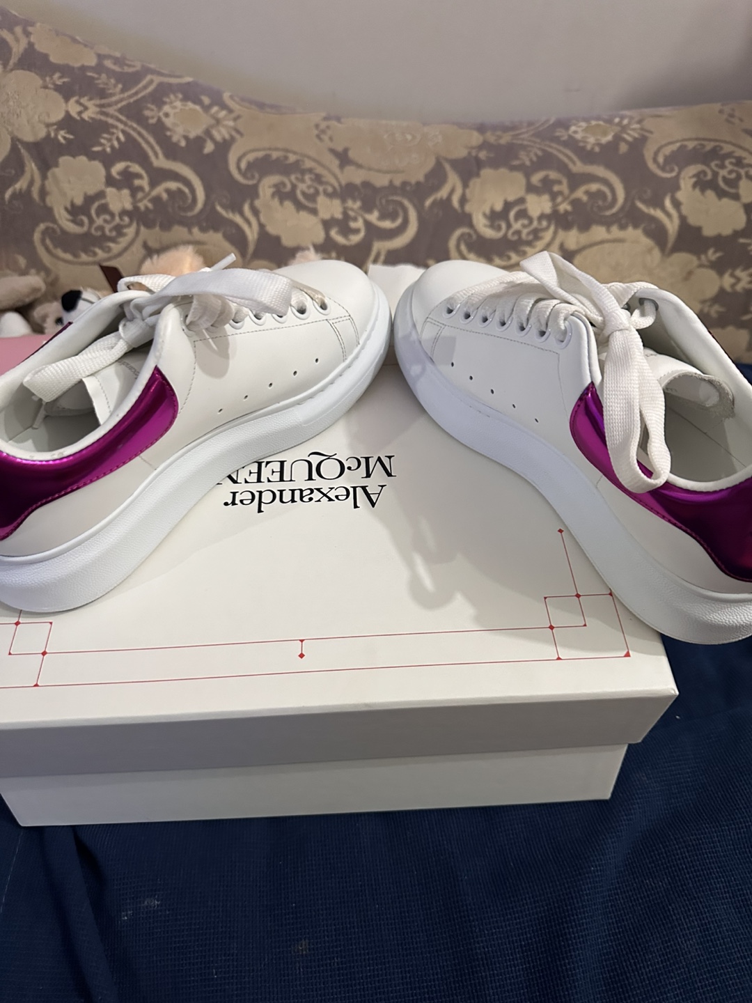 Alexander McQueen White/Fuchsia Sneakers - photo 3