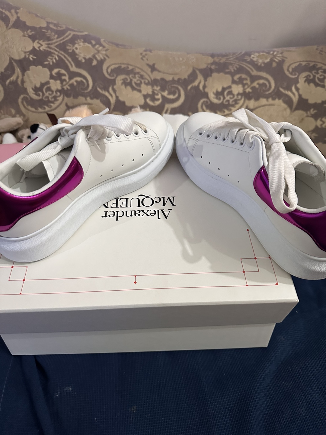 Alexander McQueen White/Fuchsia Sneakers - photo 5