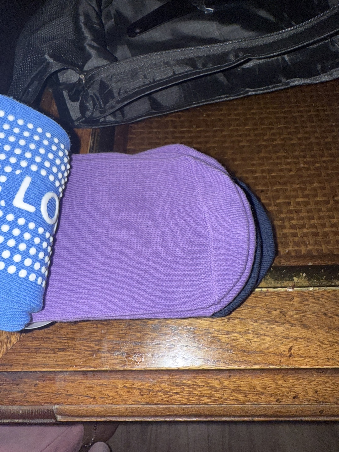 Lolitha Socks with Grips - Blue, Purple, Black - photo 3