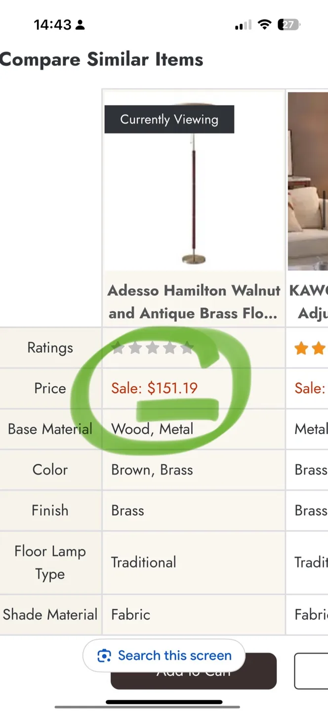 Deluxe Table Lamp Adesso Walnut Eucalyptus Wood Brass lámpara image indicator(6)