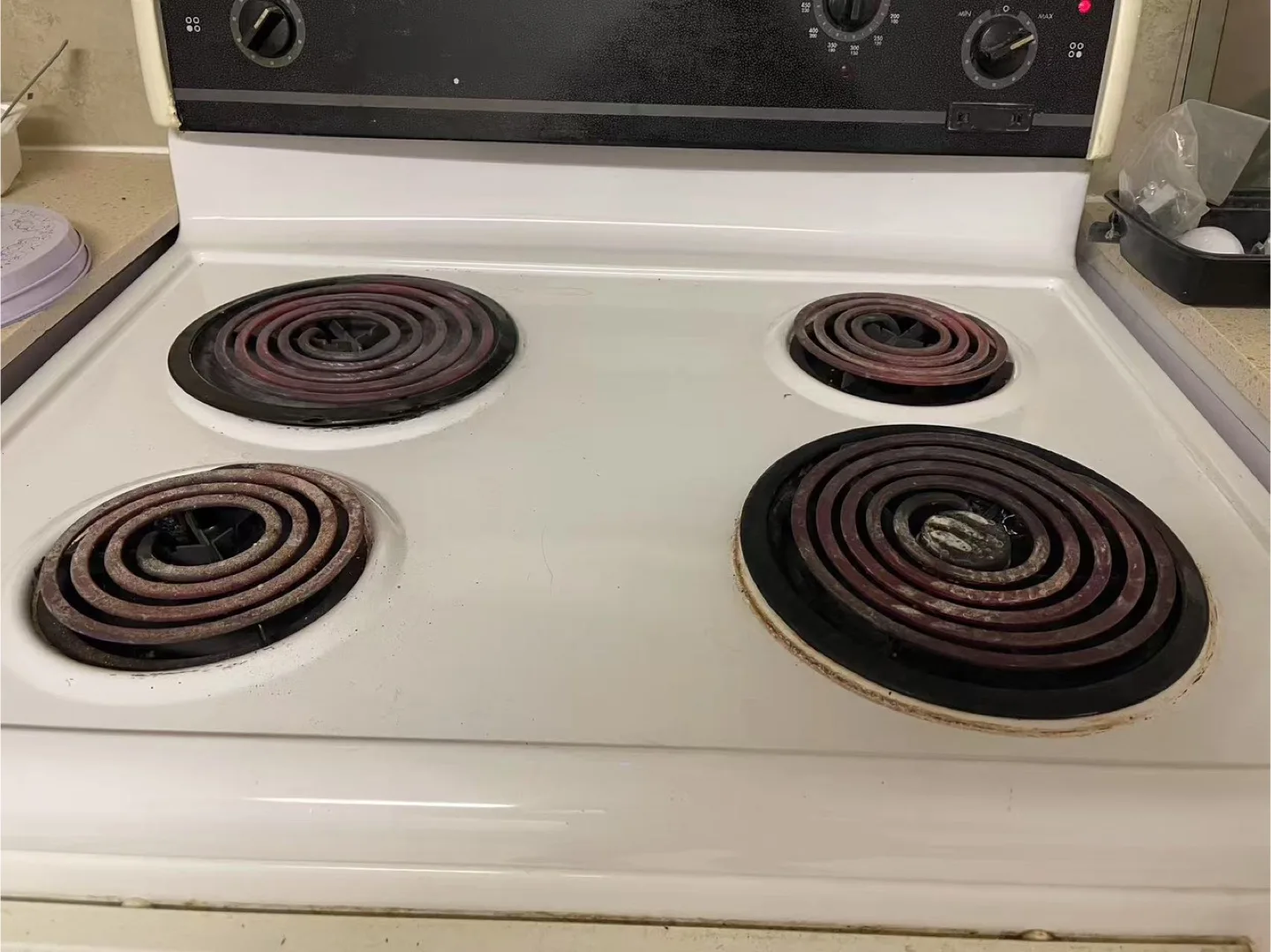 White Electric Range Stove image indicator(3)