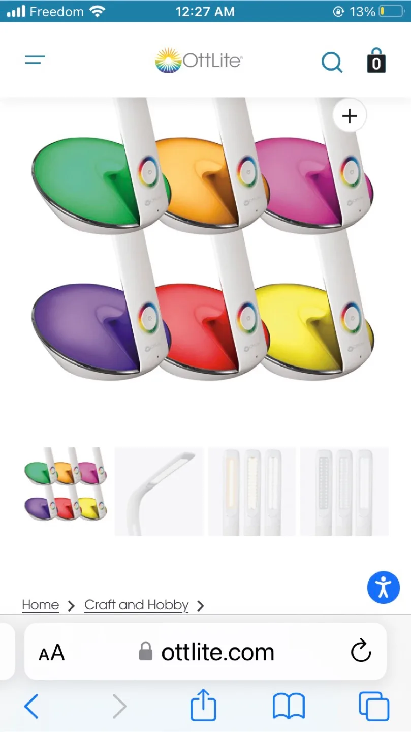 OttLite LED Desk Lamp w/ Colour Changing Base & USB image indicator(6)