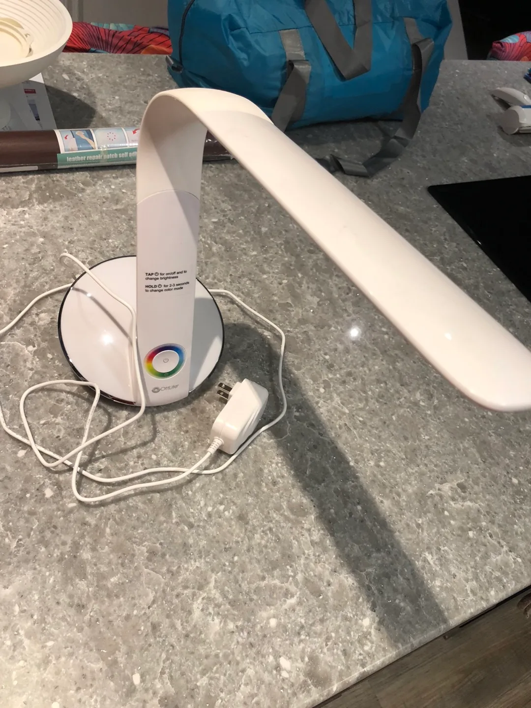 OttLite LED Desk Lamp w/ Colour Changing Base & USB image indicator(5)