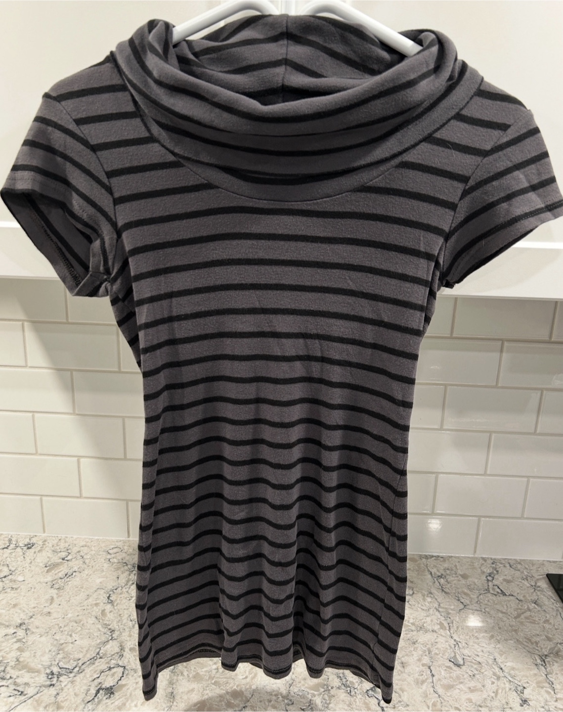 Women’s Dressy/Casual Striped Cowl Neck Shirt