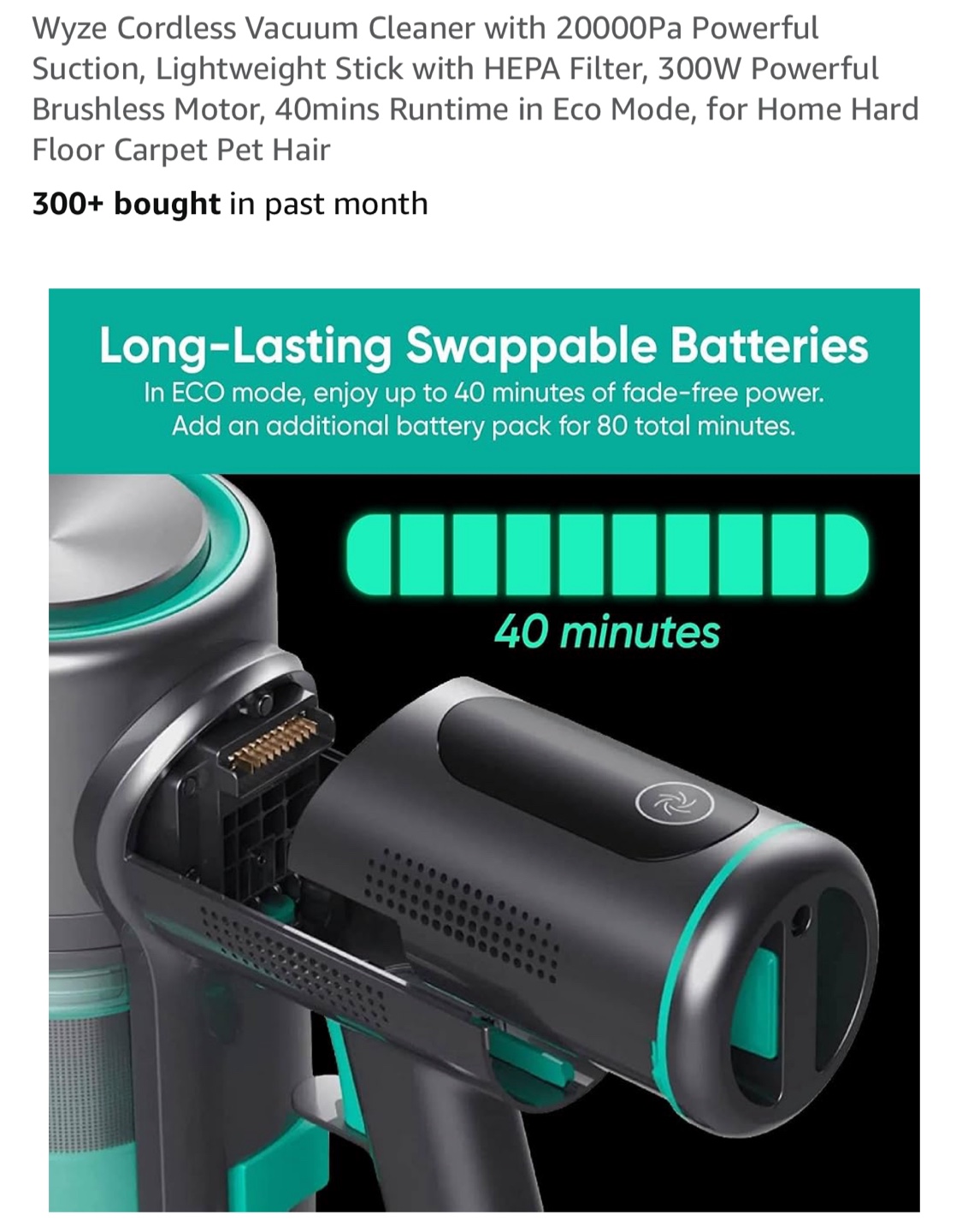 Wyze Cordless Vacuum Cleaner - Lightweight, Powerful - photo 2