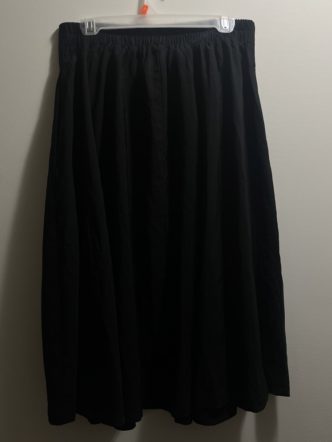 Belle Poque Elegant Black Pleated Skirt with button design sz XL - photo 4