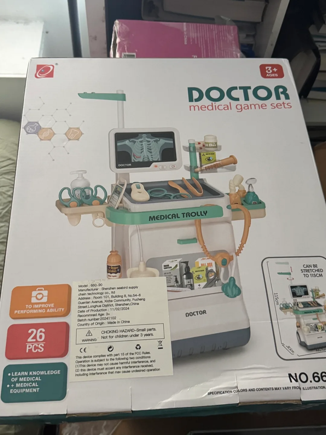 Deejoy Toy Doctor Kit for Kids, Pretend Medical Station image indicator(2)