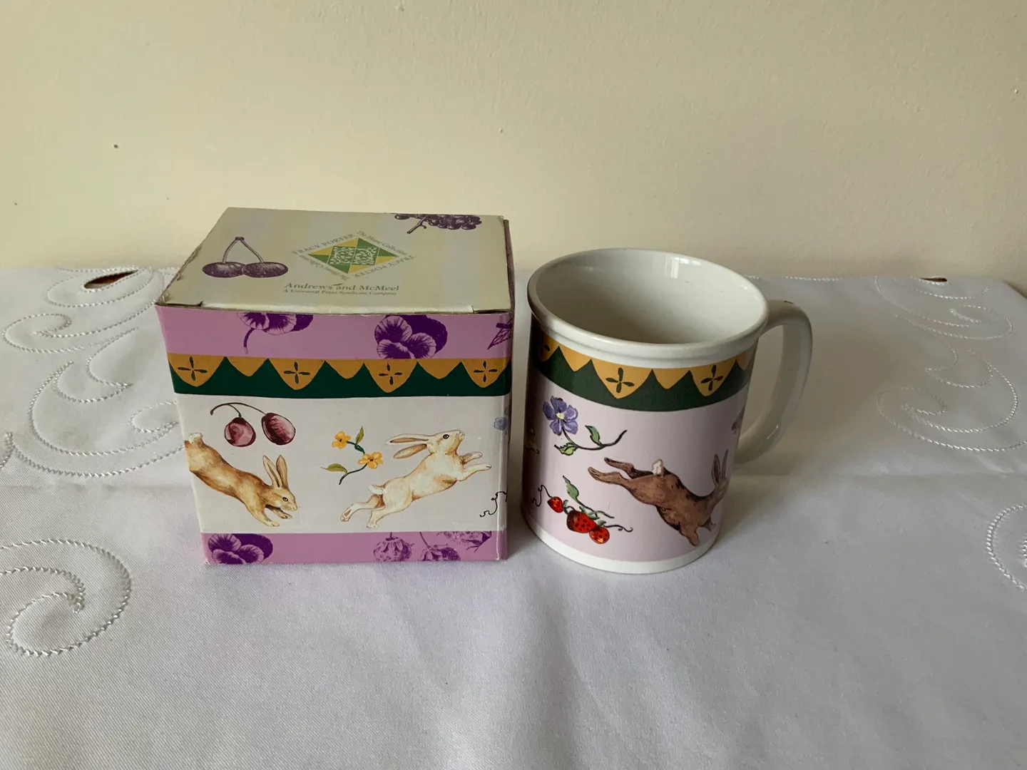 Andrews Mcmeel vintage rabbit, ceramic mug thumbnail
