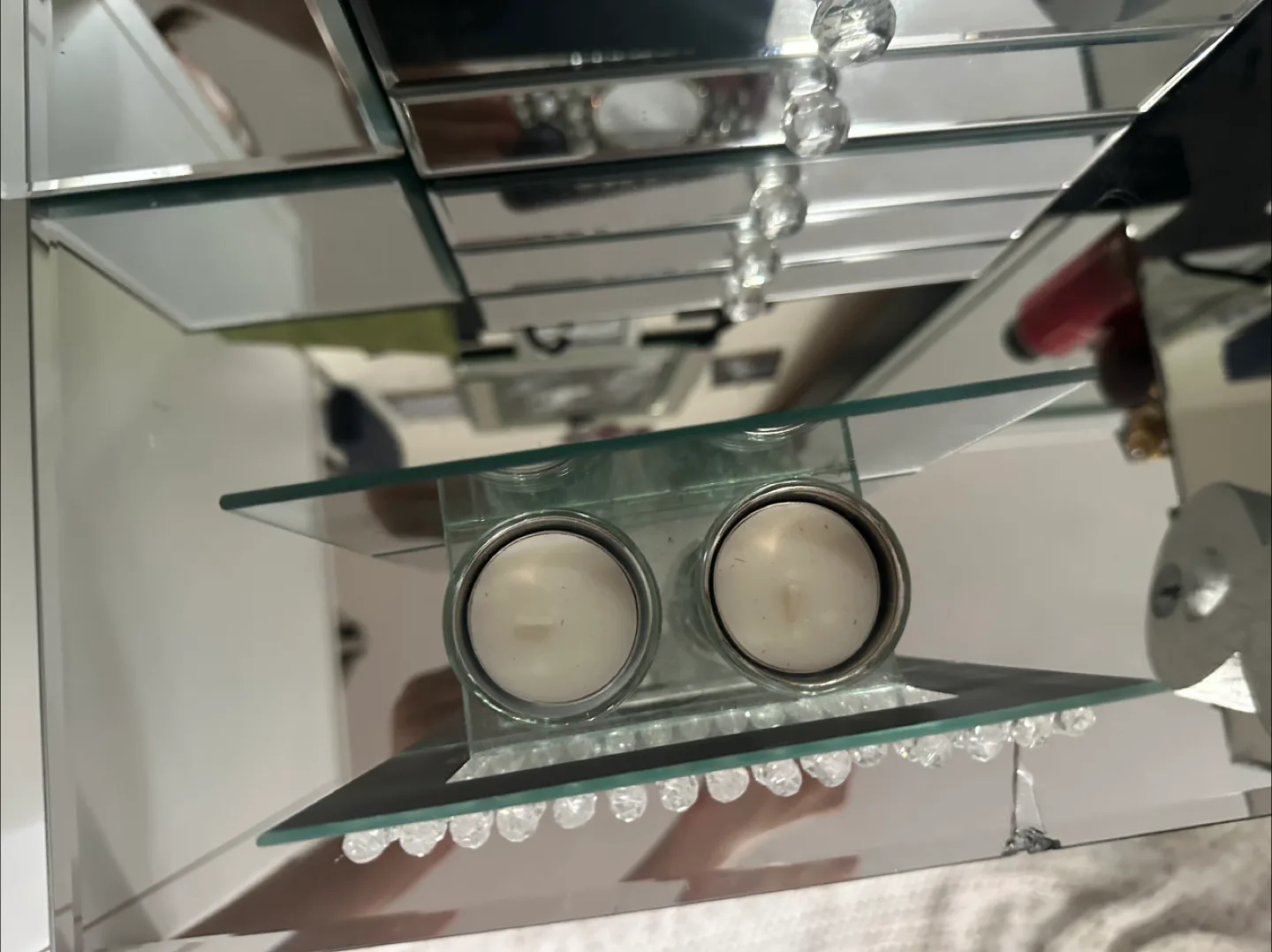 Mirrored Crystal Candle Holder image indicator(2)