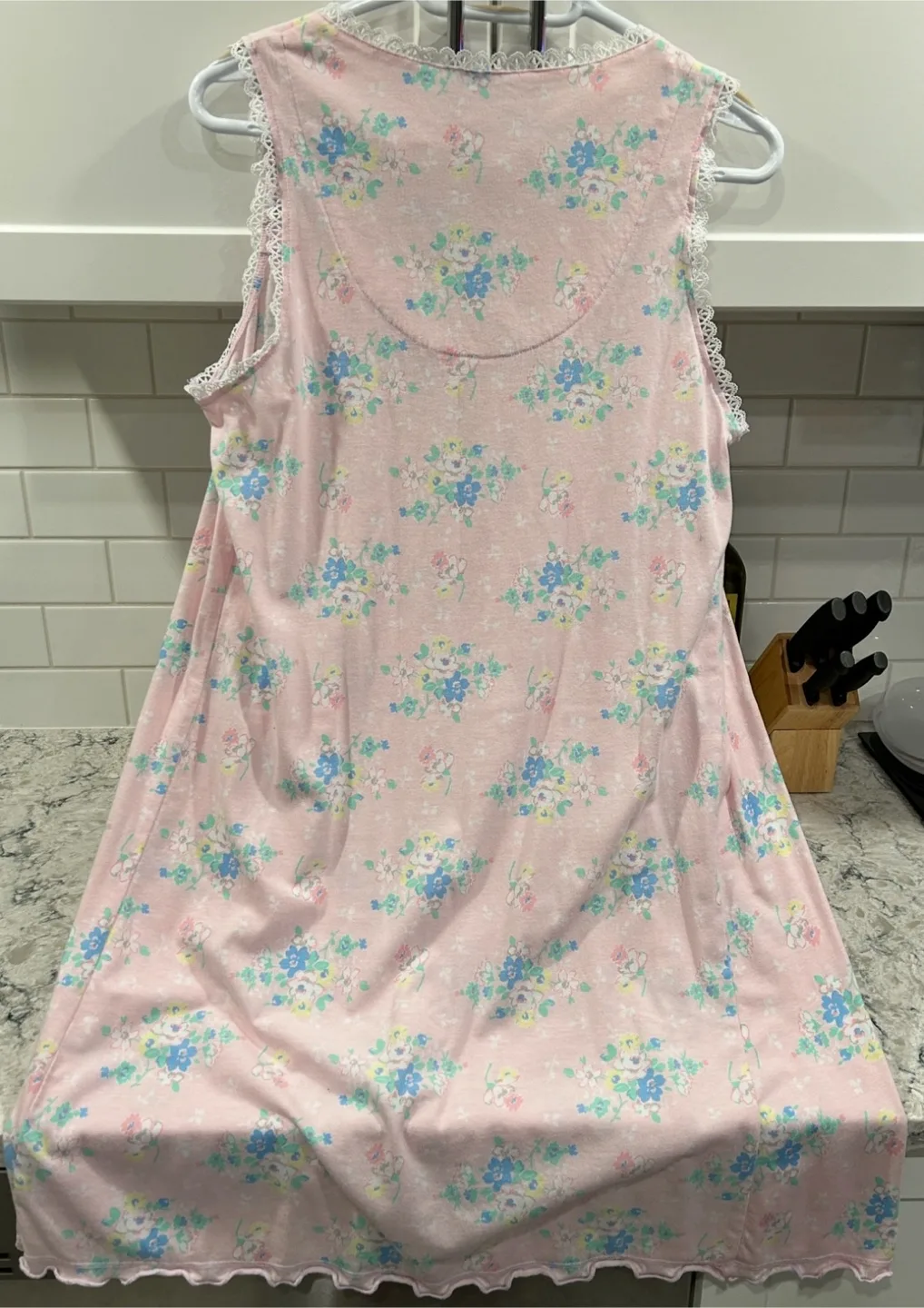 Pink Floral Sleeveless Womens Night Gown (Jasmine Rose) image indicator(3)