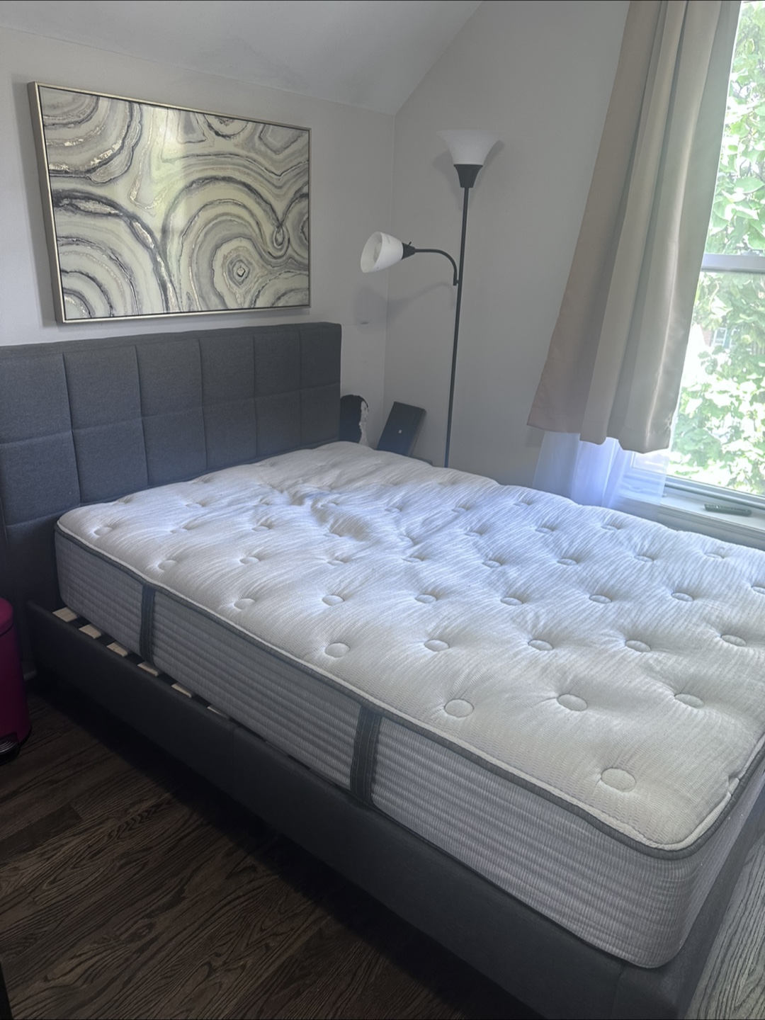 Full Size Beautyrest Mattress & Gray Bed Frame - photo 5