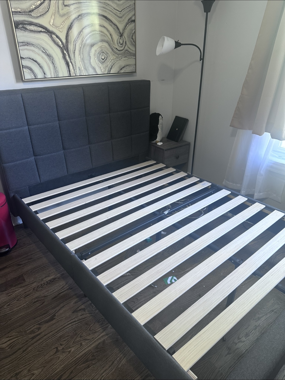Full Size Beautyrest Mattress & Gray Bed Frame - photo 2