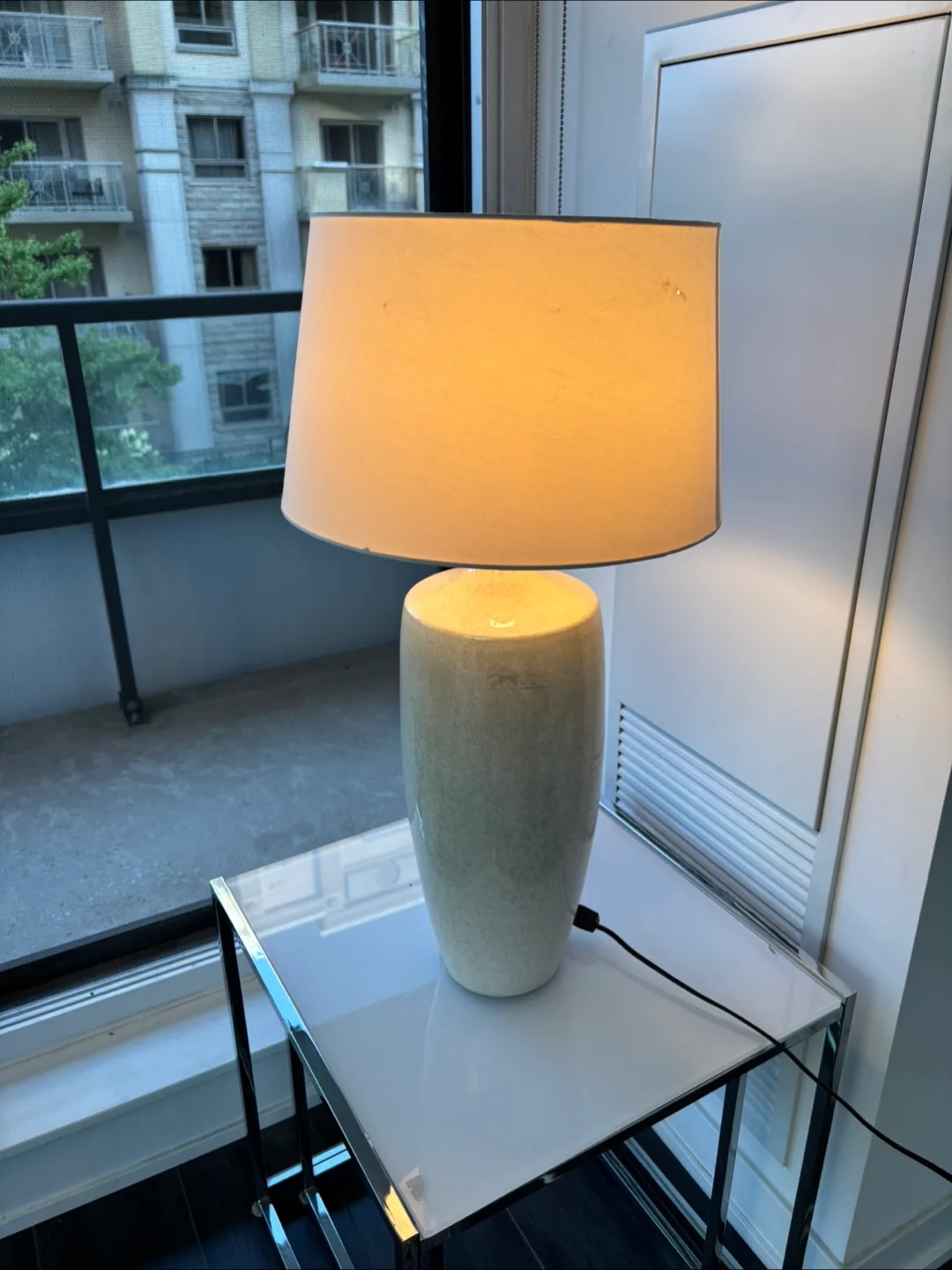 Table Lamp, Cream Colour, 69cm Height thumbnail