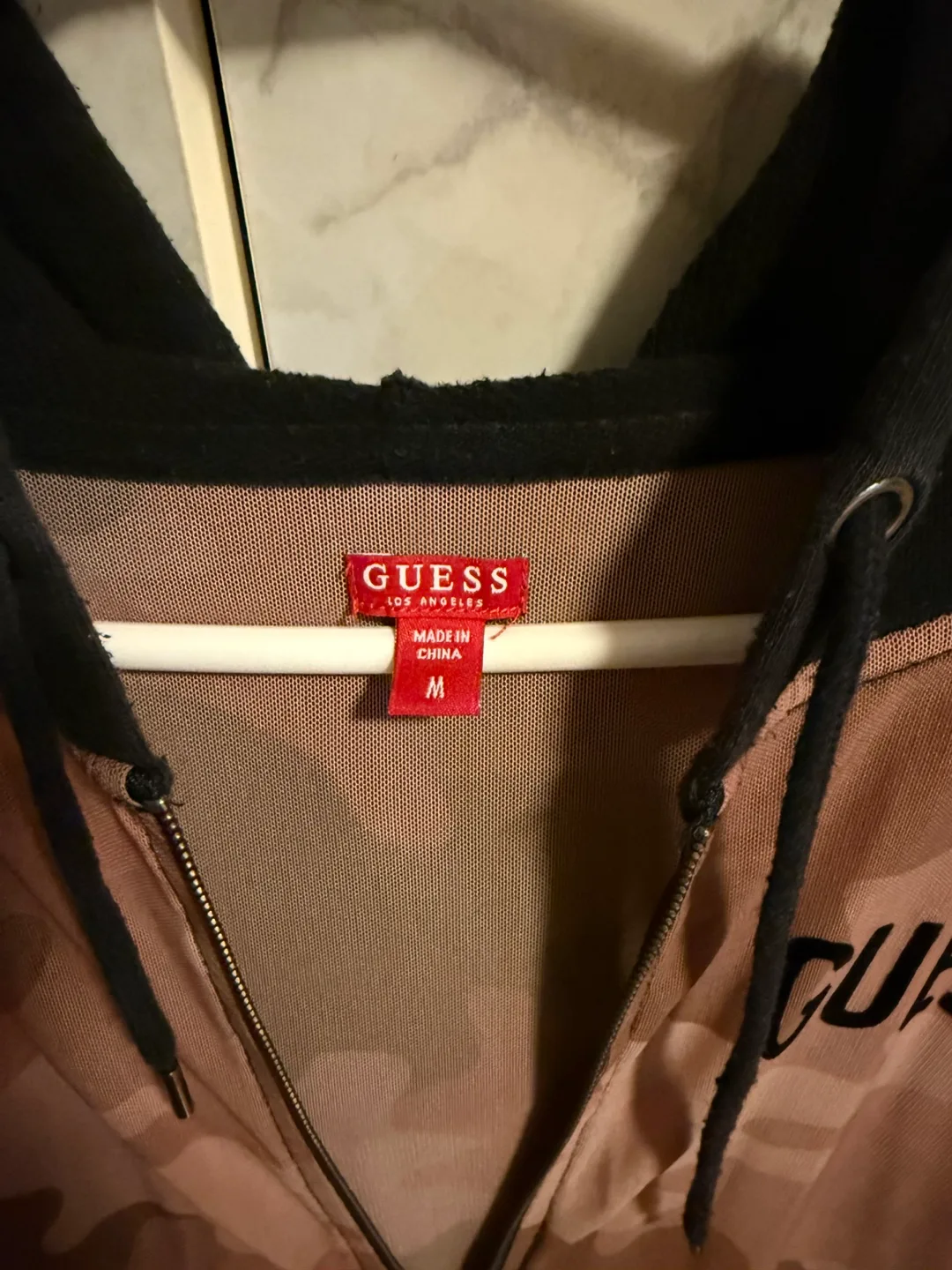 Women Guess Camo Zip-Up Hoodie - Size M image indicator(3)