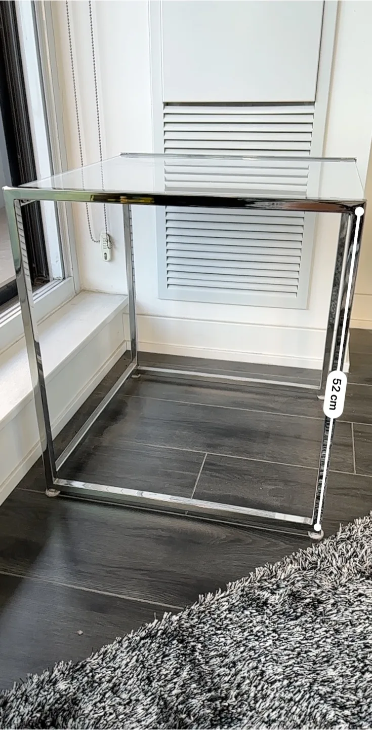 Nesting Tables, Chrome & White Glass image indicator(6)