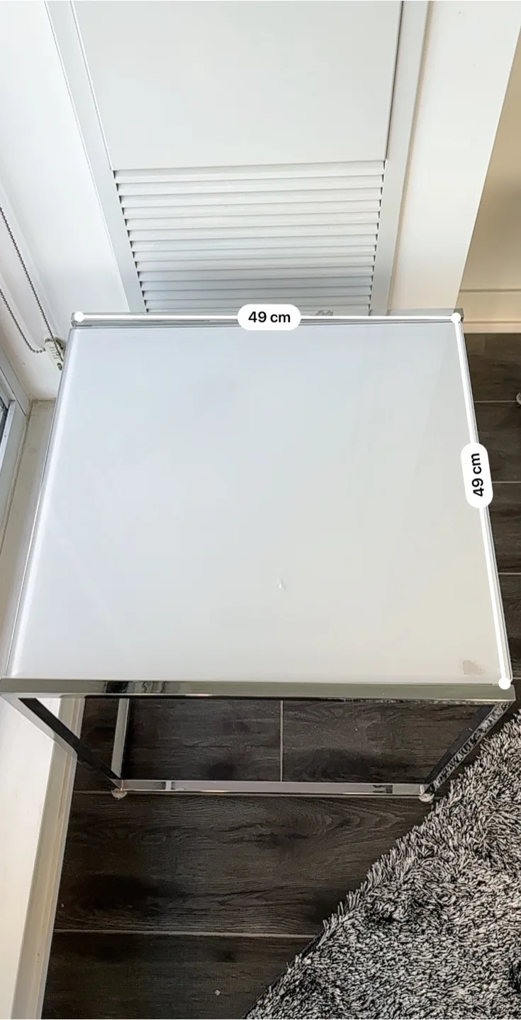 Nesting Tables, Chrome & White Glass image indicator(5)