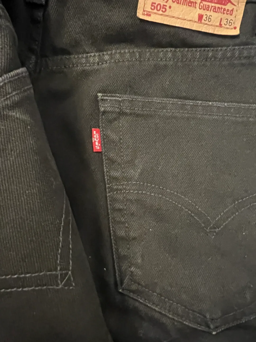 Levi's 505 Black Jeans - W36 L36 image indicator(3)