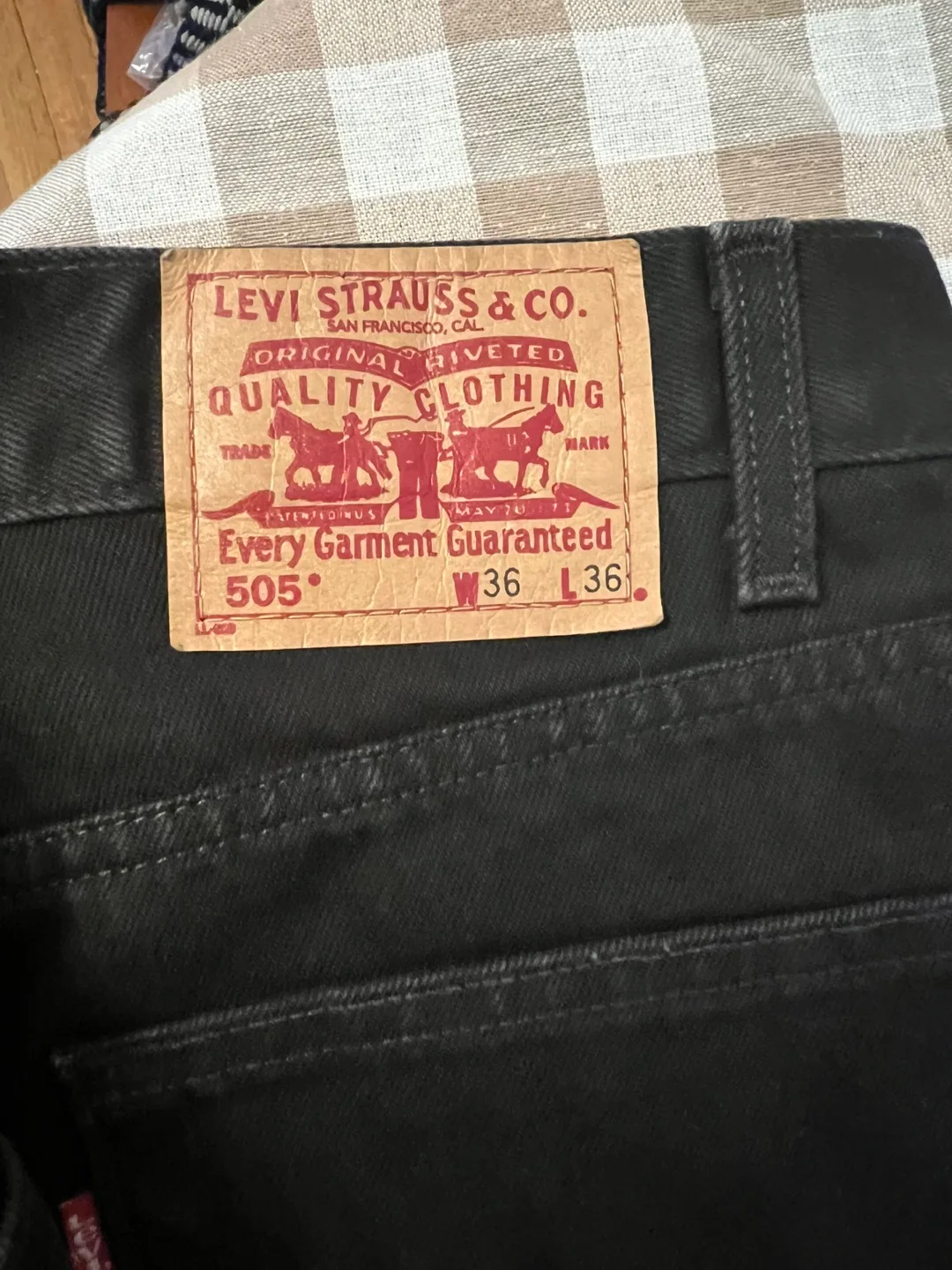 Levi's 505 Black Jeans - W36 L36 image indicator(2)