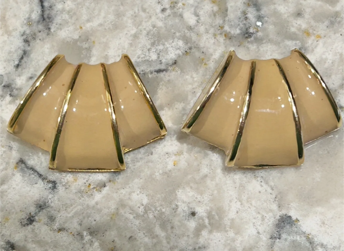 Vintage Gold and Silver Toned Shoe Clamps image indicator(2)