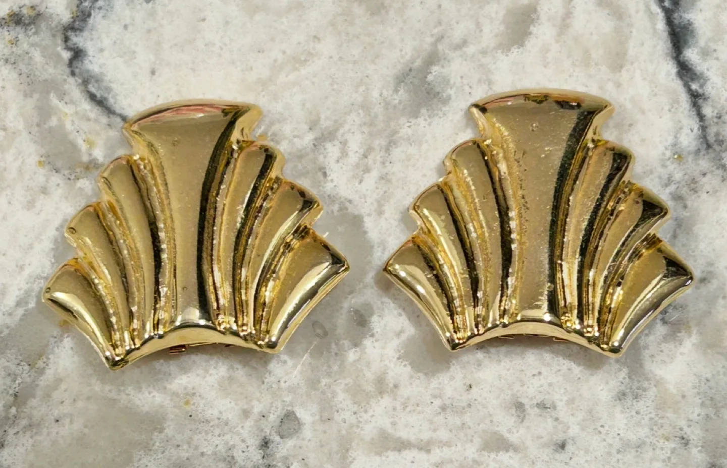 Vintage Gold and Silver Toned Shoe Clamps image indicator(8)