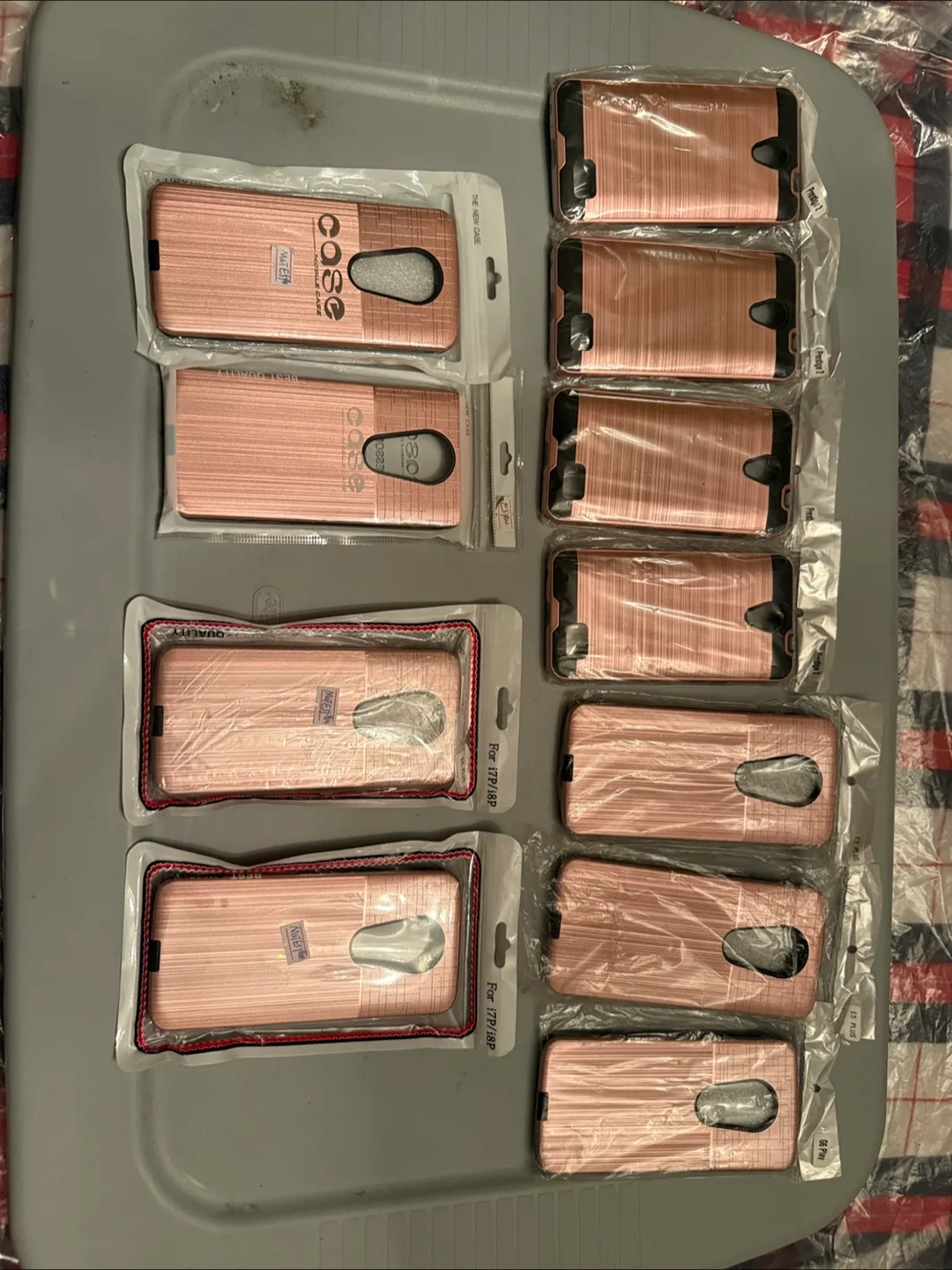 Set 10 New Rose Gold Phone Cases for i7P/i8P, G6 Play, ES Plus thumbnail