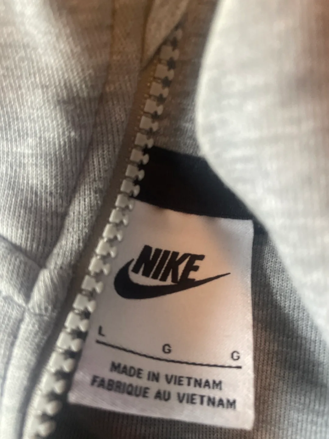 Nike Grey Tech Fleece Zip Up Hoodie - Size L image indicator(2)