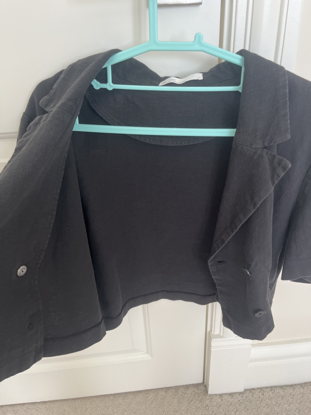 OAK + FORT Double-Breasted Cropped Blouse  - L - photo 3
