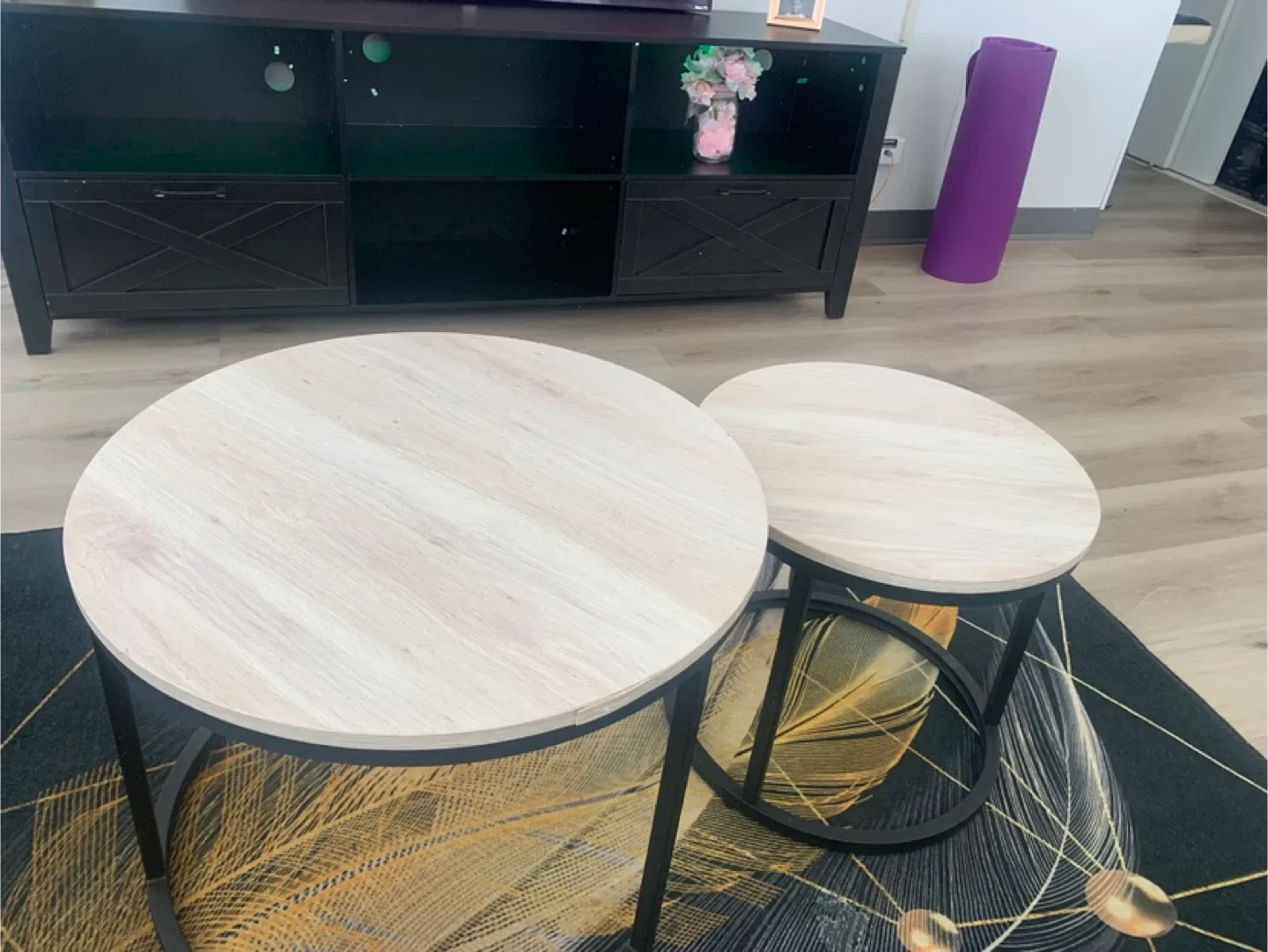 Round Nesting Coffee Tables - Set of 2