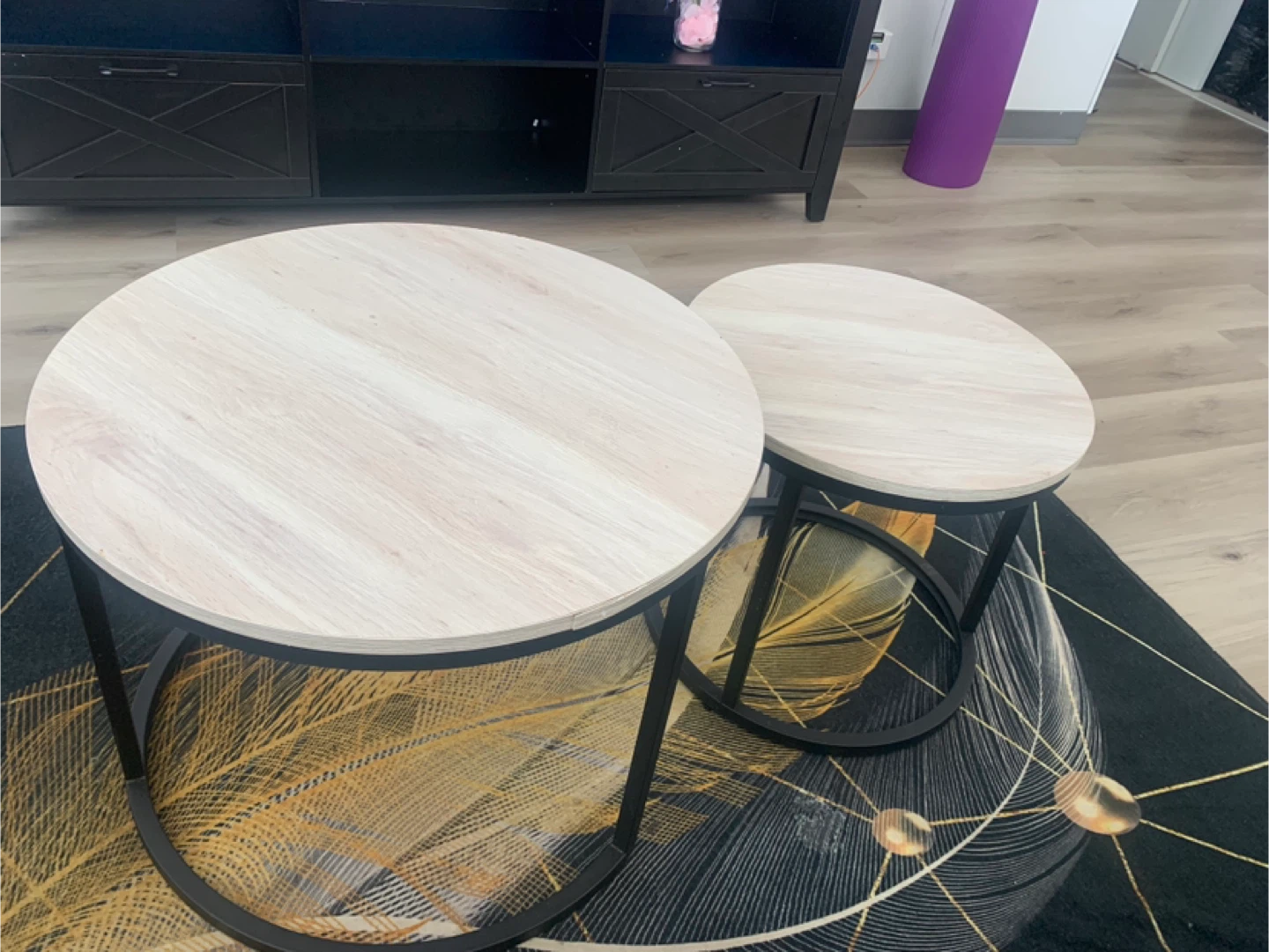 Round Nesting Coffee Tables - Set of 2 - photo 2