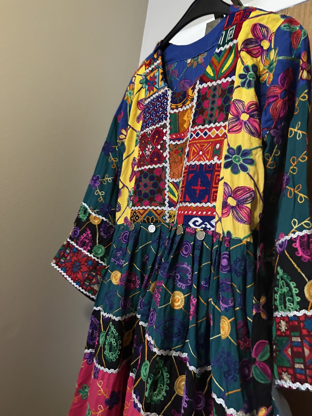 Colorful Embroidered Dress