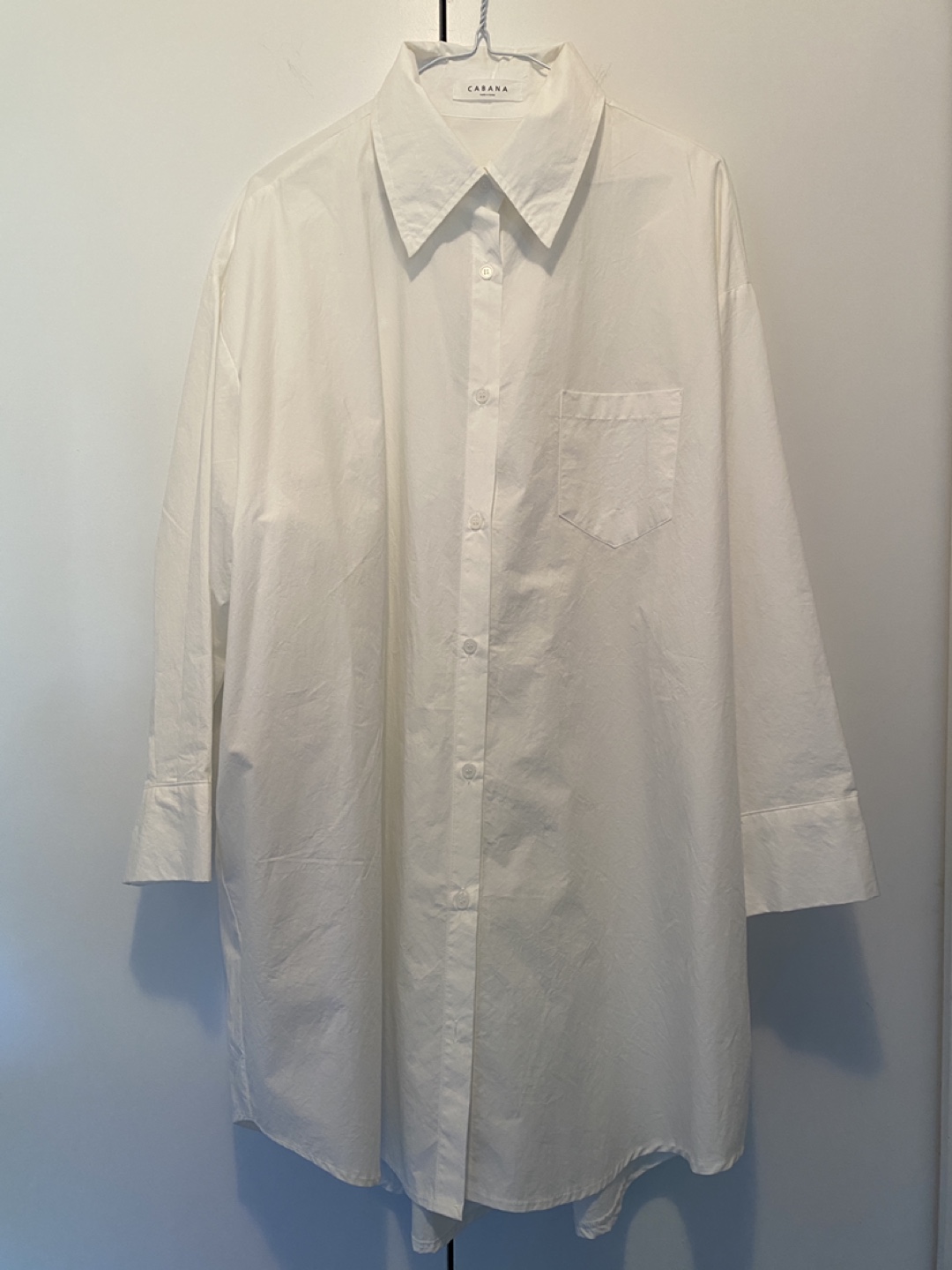 Cabana White Oversized Button-Up Shirt
