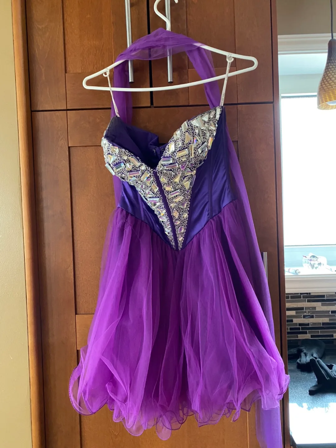 Sherri Hill Purple Dress Size 4 thumbnail