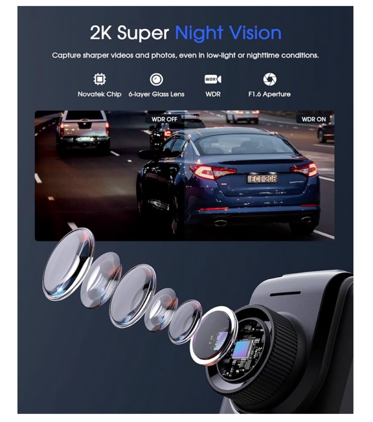 Avylet 2K QHD Dash Cam with Wi-Fi and GPS - photo 5