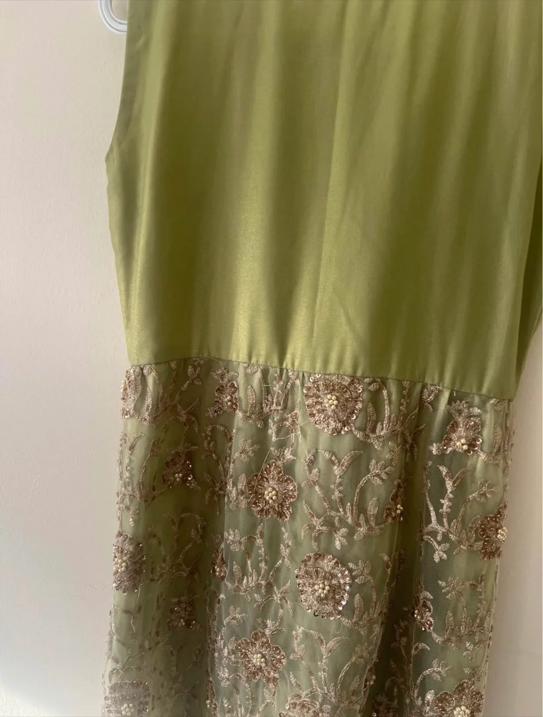 Green shirt and Trouser with Floral Lace image indicator(2)