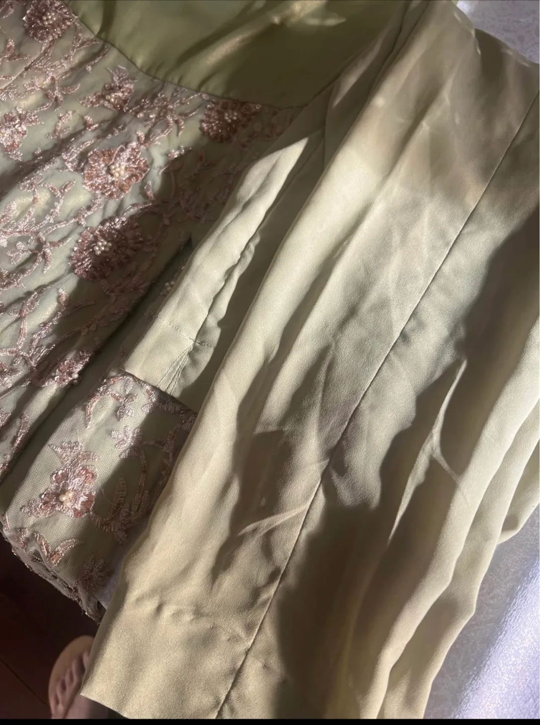 Green shirt and Trouser with Floral Lace image indicator(4)