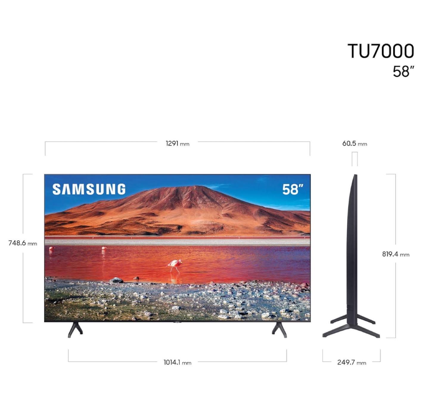 Samsung TU7000 58" TV 4K - photo 3