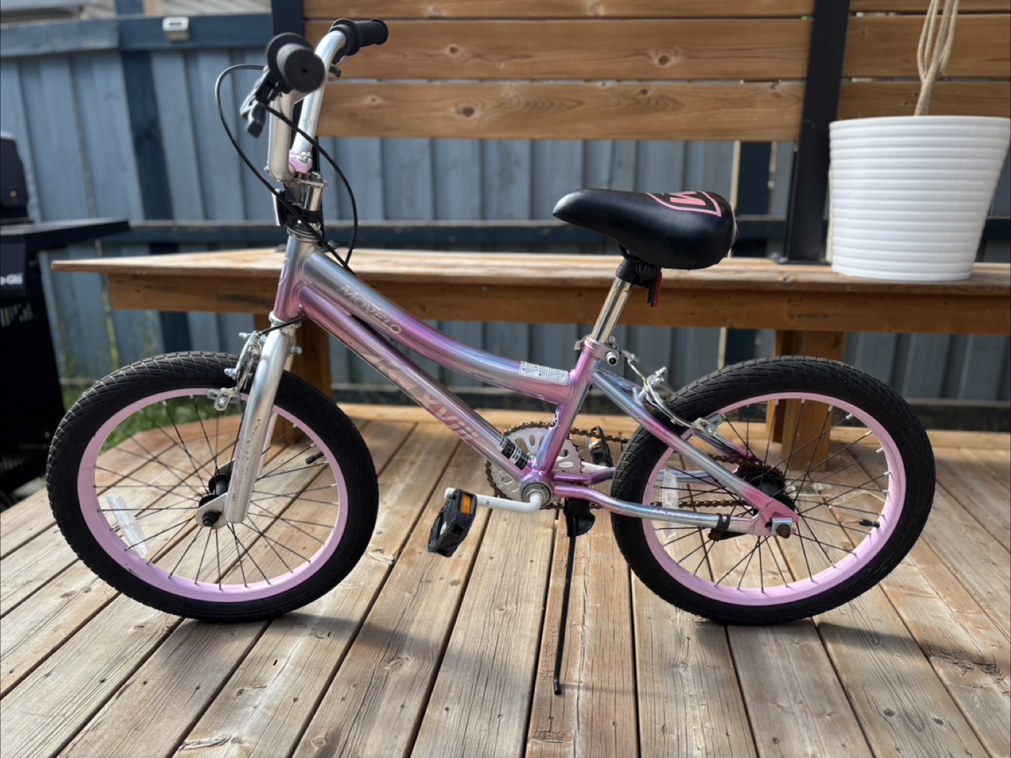 Moyvelo Kids Bike - Silver/Pink