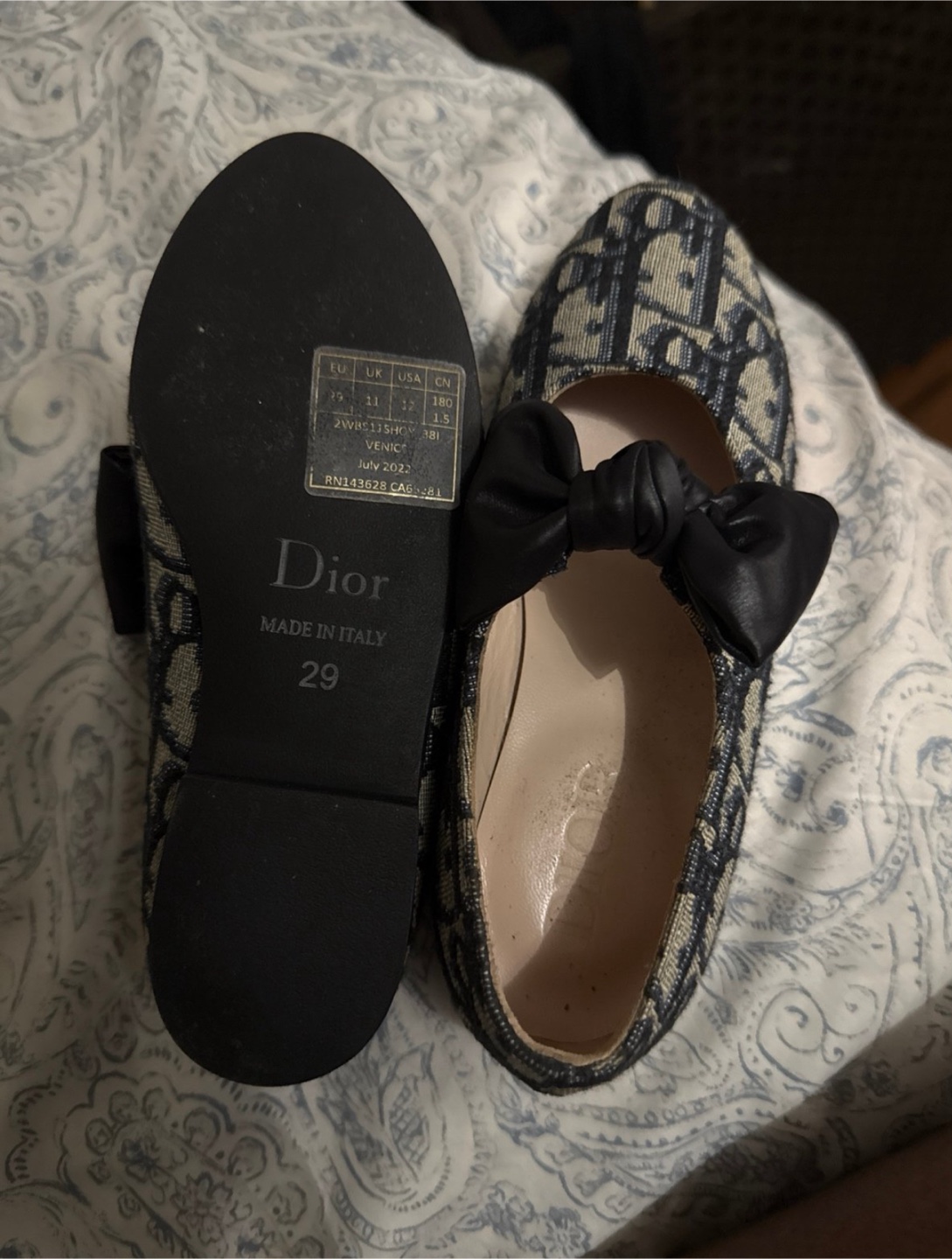 Christian Dior Navy Blue Ballet Flats - Size 11 - photo 3