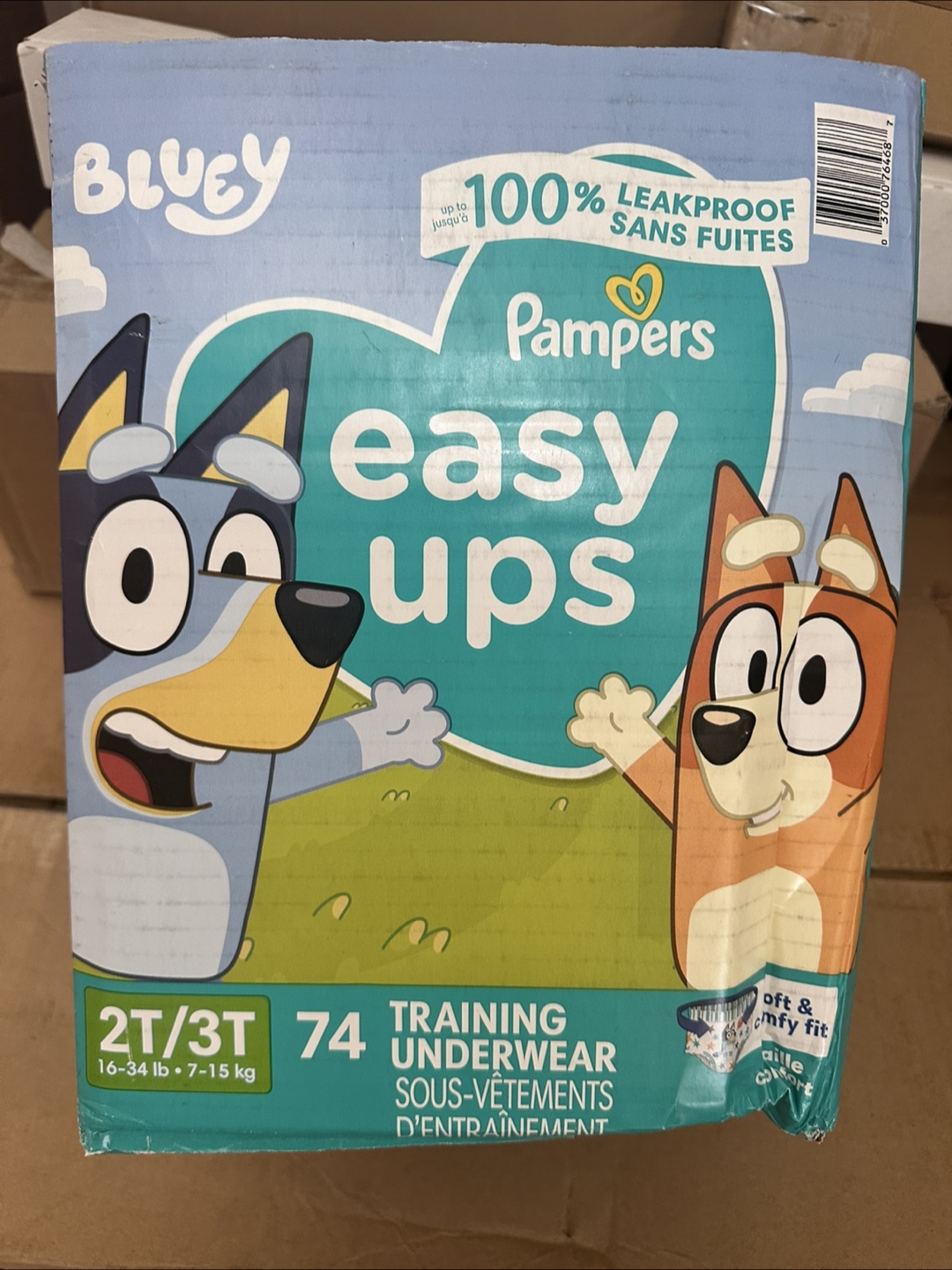 Bluey Pampers Easy Ups 2T/3T - 74 Count