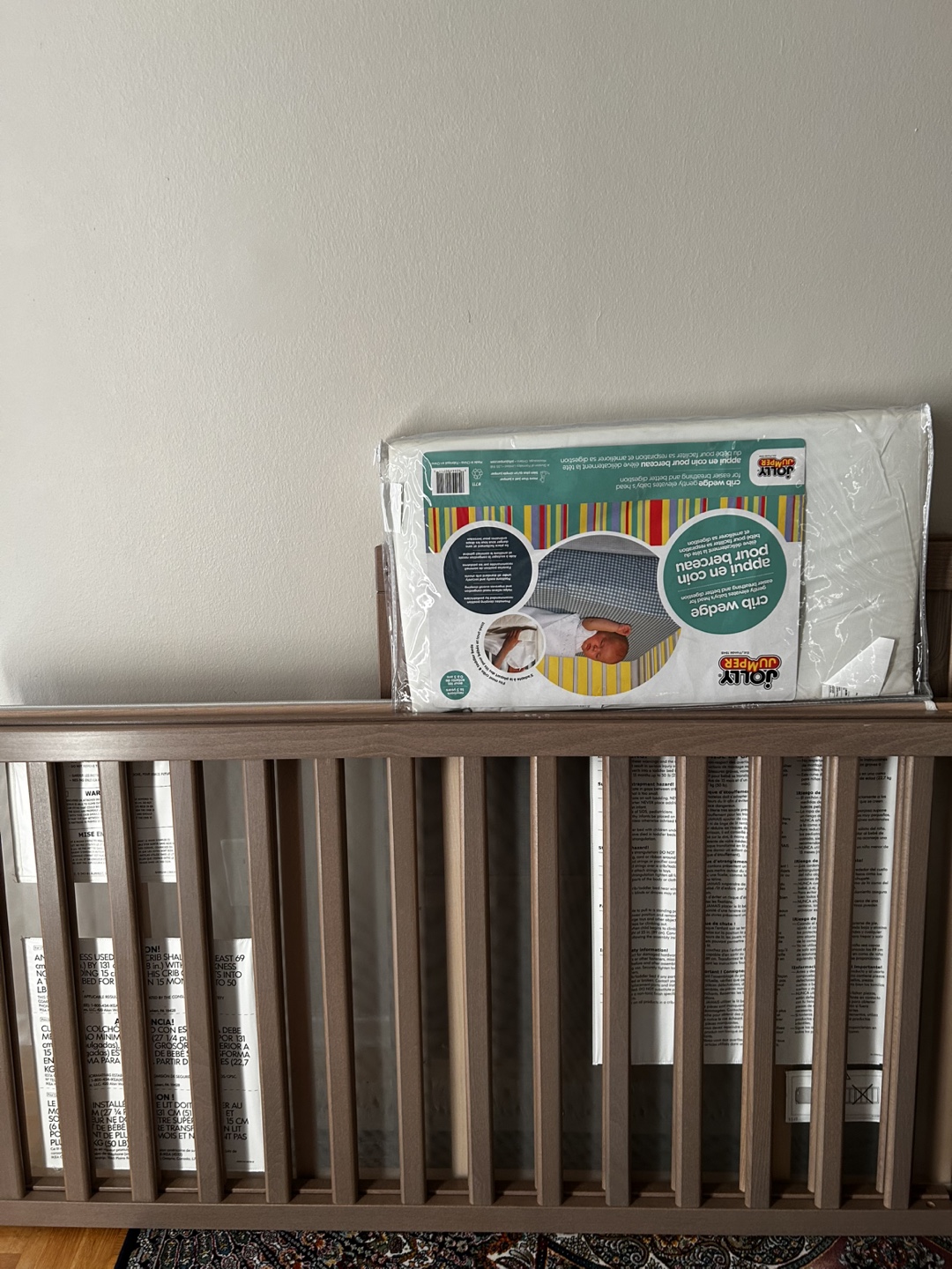 Ikea Sundvik Crib & Jolly Jumper Crib Wedge - photo 3