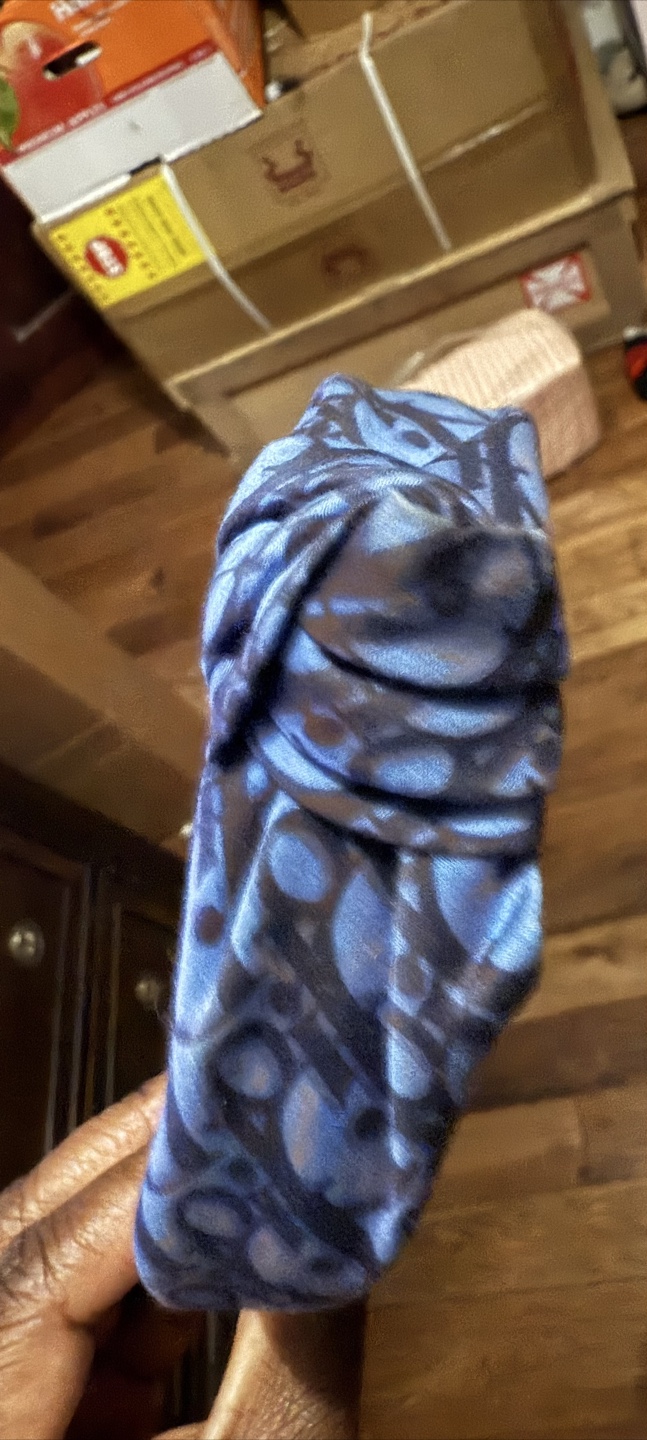 Dior Kids' Blue Oblique Cotton Poplin Headband - photo 2