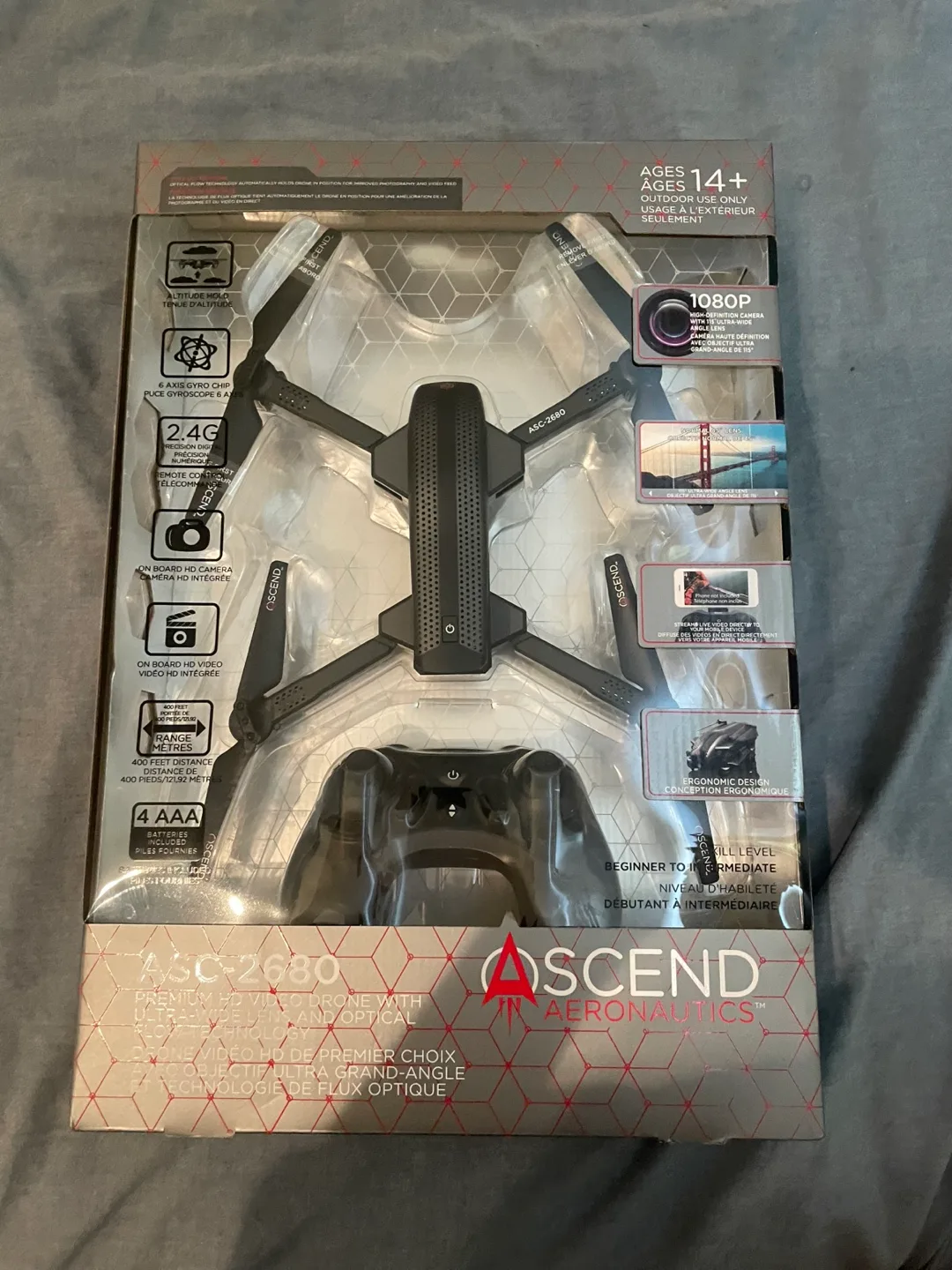 Ascend Aeronautics ASC-2680 Premium HD Video Drone - New thumbnail