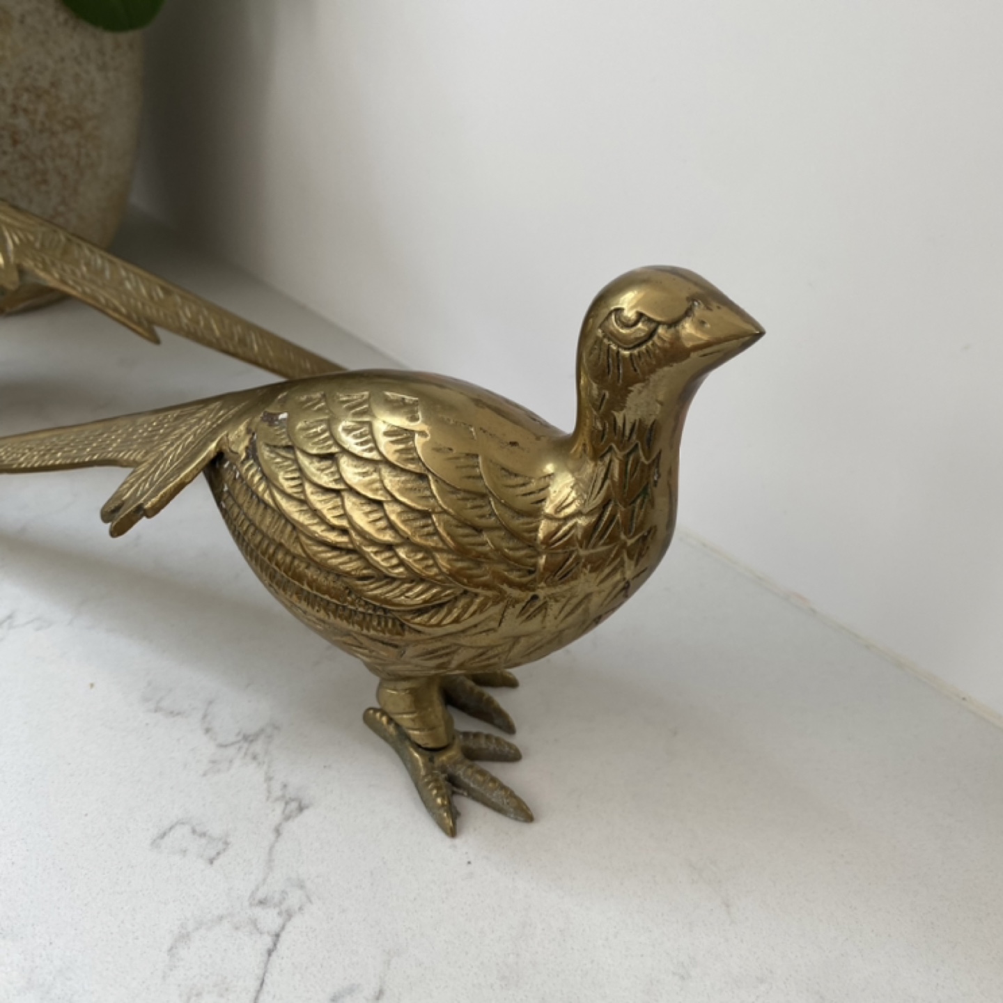 Vintage Brass Pheasant Figurines - Set of 2 - photo 2