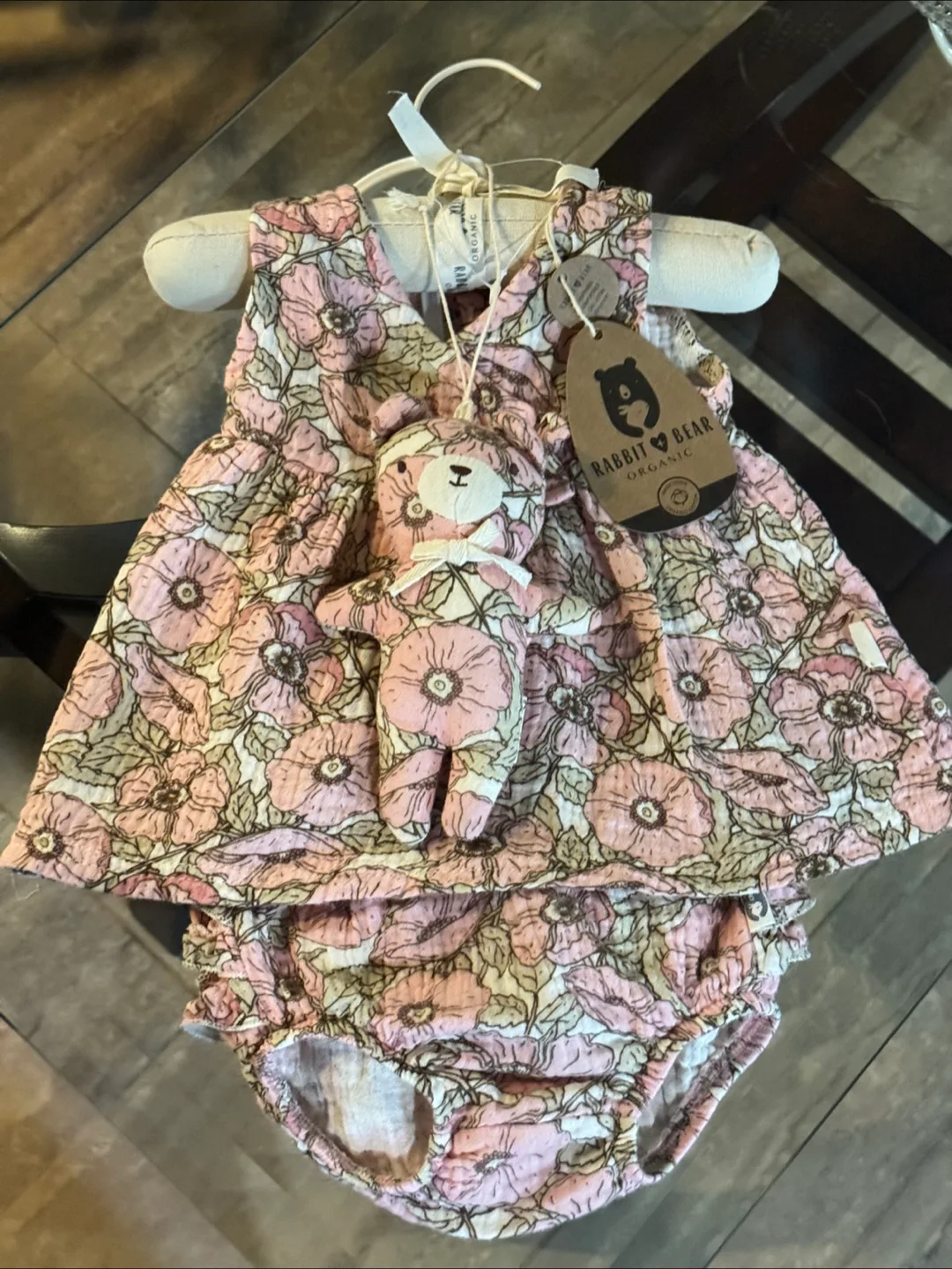 Rabbit Bear Organic Baby Dress Set (0-3M) thumbnail