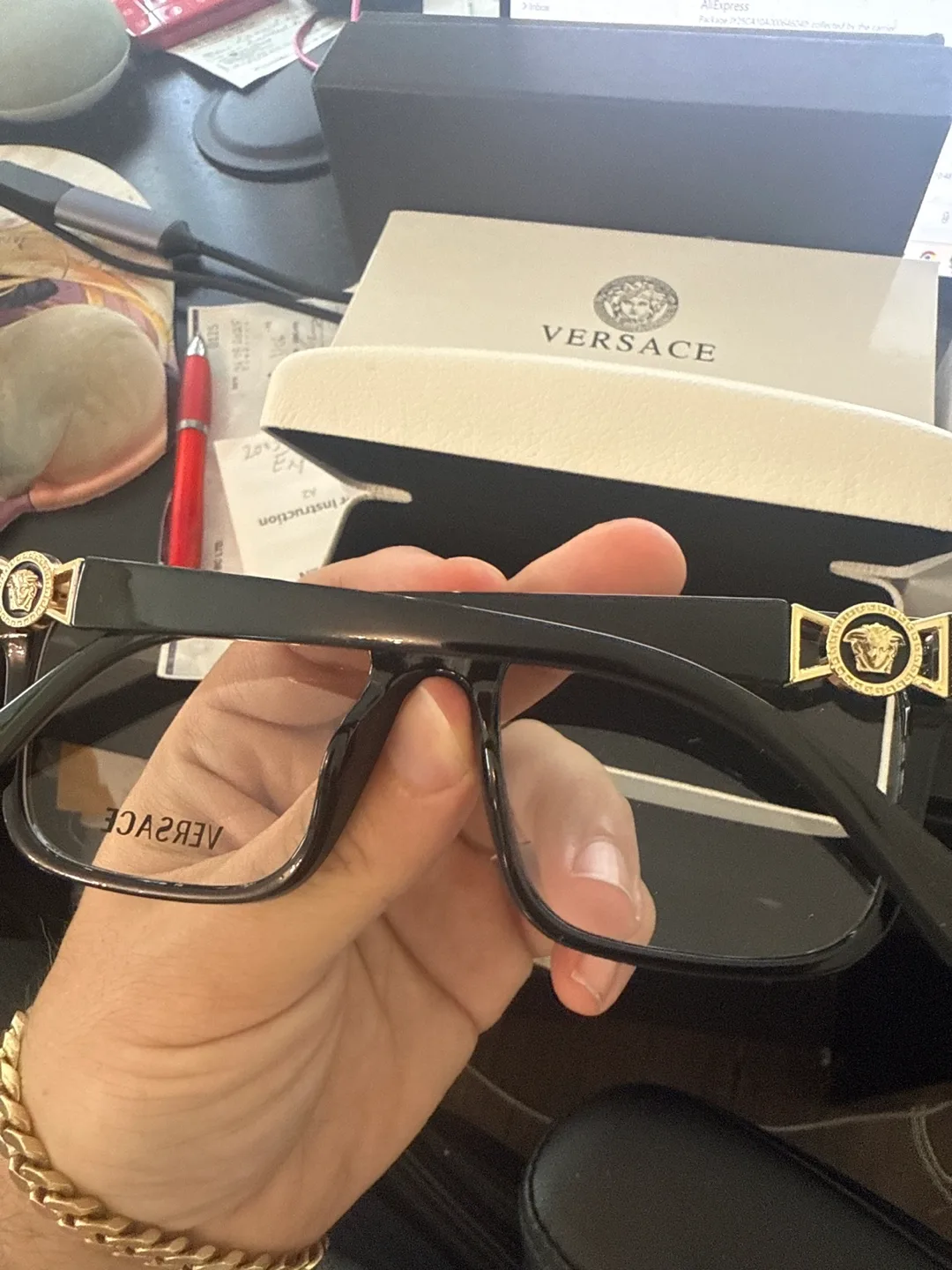 Versace Eyeglasses with Case image indicator(3)