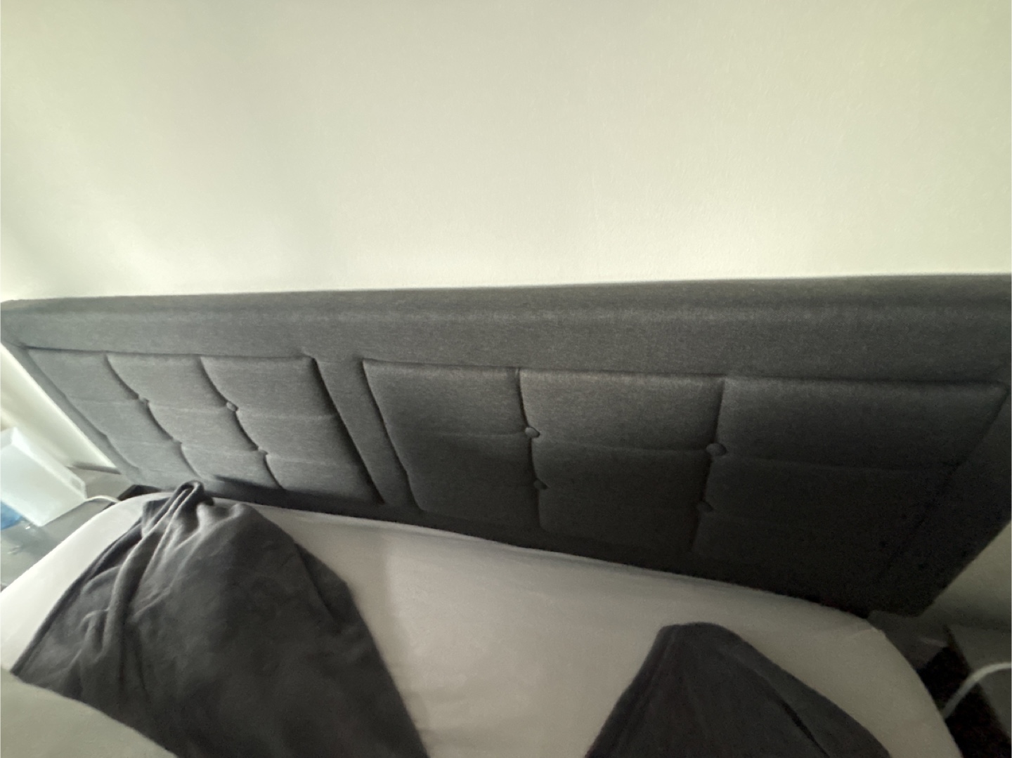 Upholstered Bed Frame - Grey - photo 3