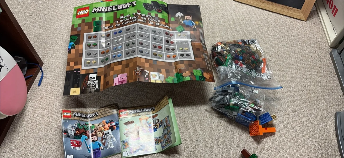 RARE AND RETIRED LEGO Minecraft Crafting Box 21116 - 518 pcs image indicator(2)