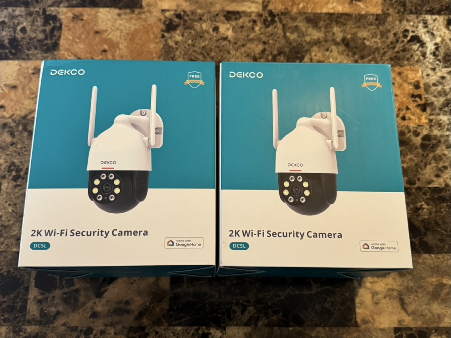 New DEKCO 2K Wi-Fi Security Camera - 2 Pack