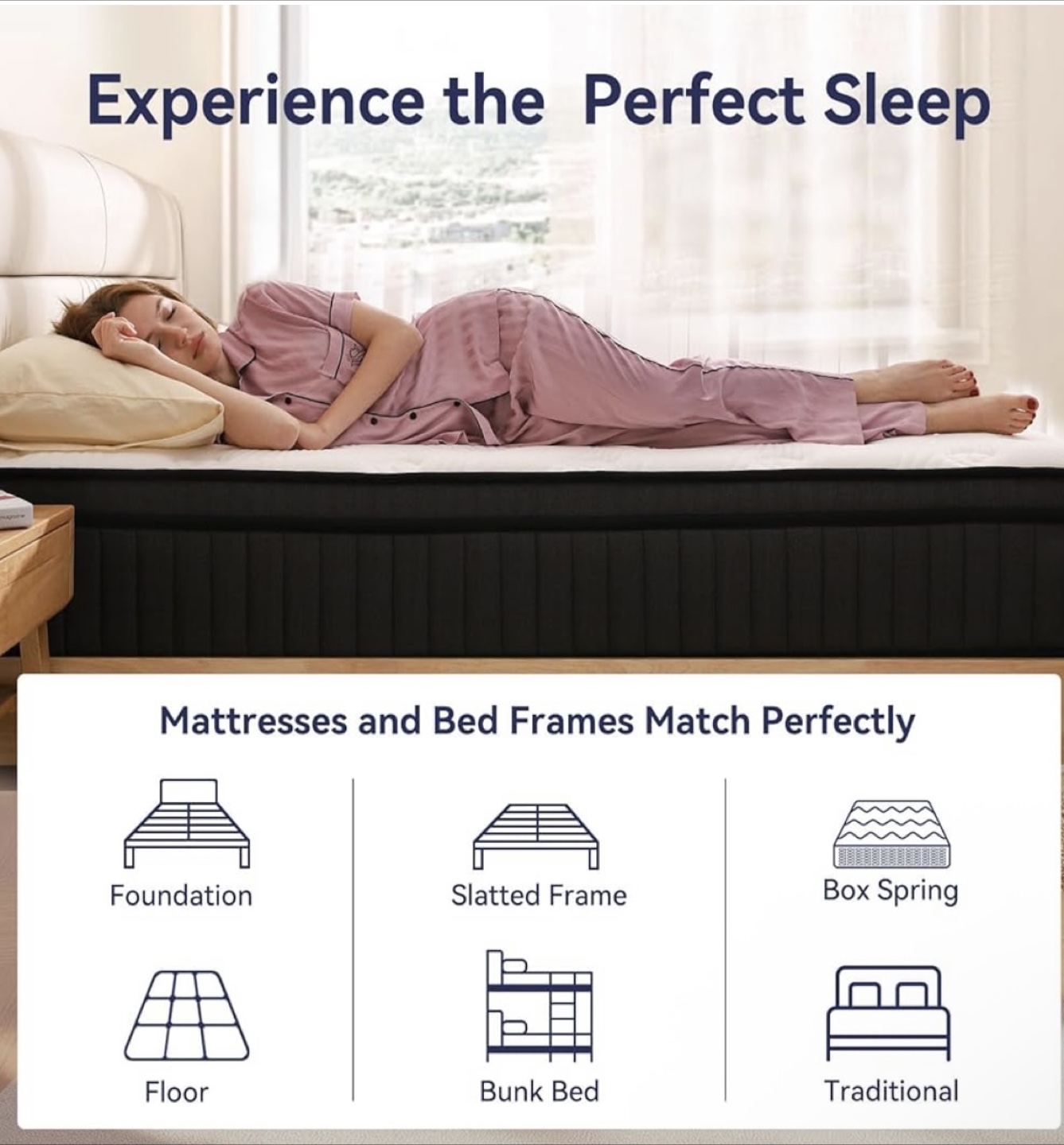 CRYREINA 12 Inch Queen Hybrid Mattress - photo 5